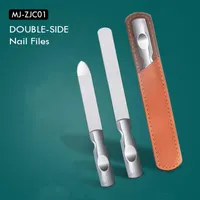 Fichiers à ongles Double côtés Acier inoxydable Nails Polonais Accessoires Manucure Pédicure Tampon de toilettage pour les doigts Toe Tools