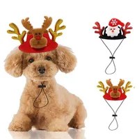 Hondenkleding Kerstmis hoed Schattige kat Santa Elk Style Small Medium Fashion Celebration Hoofddeksels