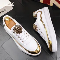 Deluxe Men's Petites Chaussures Blances Sports Britanniques Fashion Sports Casual Top Top Alulté Zapatos Hombre 44 A6