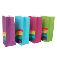 Geschenkwikkel Regenboogpatroonpakket Zakken Verkoop Oliedicht voor kinderen Verjaardag Presenteert Praktische lichtgewicht snoeppapiertas