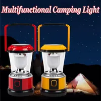 Portable Lanterns LED Camping Light Solar Powered Hiking Lanterna Rechargeable Tent Lamp Emergency Lights Outdoor Night Search Torch
