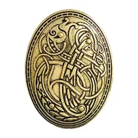 Pins, spille antiche in bronzo argento colore nordico gioielli viking viking lupo simbolo simbolo spille retrò in lega spilla pin unisex abbigliamento decor