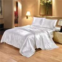 4 pcs conjunto de cama de seda de luxo conjunto de cetim rainha king size conjunto de cama de edredão Roupa de capa de edredão com fronhas e lençóis 1814 v2