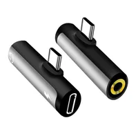 Typ-C till 3,5 mm AUX Jack Audio Headphone USB-C Laddningsadapter Splitterkabel Earphone HeadSeat Adapter USBC till 3,5 mm omvandlare