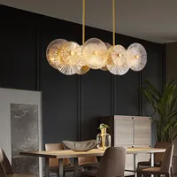 Lampadari di postmoderna Lampade Light Light Semplici Nordic Living Room Bedroom Tè Personalità Lampade di vetro Lampade illuminazione