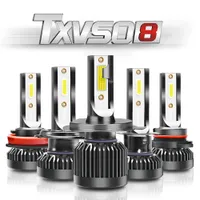 TXVSO8 G2 Car LED Headlight H1/H4/H7/H8/H9/H11/9005/9006/9012 10000 Lumens No Dead Angle Lighting For Peridua/Proron/Toyota/Nissan/Mazda/BMW/Ford Auto Light 2PCS