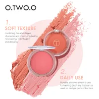 O.two.o bouncy blush matee makeup легкое лицо blusher натуральный румянный щек персик контур для косметики
