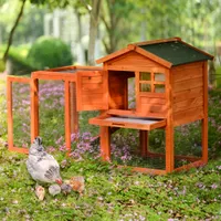 Otros suministros para mascotas Pequeños animales naturales Casa de conejo Hutch, naranja