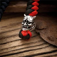 Keychains Vikings KeyChain For Car Hand Woven Survival Paracord Rope Ward Off Evil Key Rings Men Gift Detachable Metal Punk ChainsKeychains
