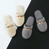 슬리퍼 Womens Lannel El Mens 홈 또는 플립 플롭이 두꺼운 상체 솔리드 컬러 비 슬립 편안한 따뜻한 신발