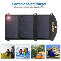 US Stock Choetech 19W Solar Phone Charger Dual USB-port Camping Solpanel Portabel laddning Kompatibel för SmartPhoneA41 A51 A48 A50