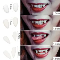 Party DIY Environmentally Friendly Resin Dental Grills Halloween Costume Accessories Props 1 Pair 4 Size Dentures Props Vampire Teeth Fangs