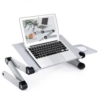우리 주식 조정 가능한 높이 노트북 책상 침대 휴대용 무릎 접이식 테이블 워크 스테이션 노트북 Riserergric 컴퓨터 트레이 읽기 홀더 서 A39