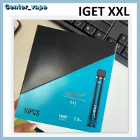 IGET XXL 1800 퍼프 일회용 포드 담배 장치 키트 950mAh 배터리 2.4ml 미리 채워진 카트리지 vape 펜 바바 퍼프 플렉스