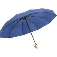 Alta Qualidade Mens Auto Folding Madeira Segura Guarda-chuva Strong Windproof Paraguas Compact 3 Dobra Guarda-chuvas de Viagem