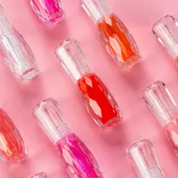 3D Crystal Jelly Color Glass Lip Gloss Dudu Lip Moisturizing Nourishing Transparent Water Light Mirror Lips Glaze Makeup wzg HP1808