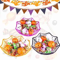 Cadılar bayramı malzemeleri büyük lamba kabak kova örümcek meyve tabağı restoran bar dekorasyon