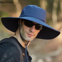 Широкие шляпы Bauim Bauhinia Mens 2021 Sun Hat Sun Sun Hat Summer Sunscreence Sunscreen Fisherman Открытый Спортивный Крышка Визуализация