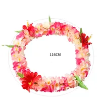 4 stücke Hawaiianer Blume Lei Stirnband Fußkettchen Hula Girlande Floral Haarband Kranz Geburtstag Party Kleid Liefert Hochzeit Hohe Qualität Q0812