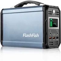USA Stock Flashfische 300W Solargenerator Batterie 60000mAh Tragbare Kraftwerk Camping Trinkbarer Batterie Aufgeladen, 110V USB-Anschlüsse für CPAP A12