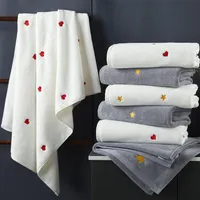 Toalhas cute coração de algodão toalhas de banho grande absorvente branco de alta qualidade adultos casal asciugamani banheiro el mm60yj