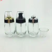 30ml Clear Glass Bottle Lotion Bamboo Kosmetyczna Esencja Toner Płynna Podstawa Podstawa Maquiagem Pakowanie 10 sztuk / partia