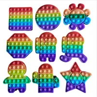 Zappeln Spielzeug Ende des Jahres Verkauf Niedrigster Preis Großhandel Regenbogen-Blasen-Druckentlastungsspielzeug für autistische Kinder