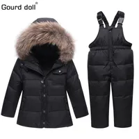 Кукла Gourd 2021 зимняя куртка дети комбинезон для девочек дети Снеслозвут мальчик девочка парка пальто вниз куртки малыш