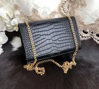 2021 The Brand Fashion Women Bag single shoulder his parcel Chain tassel mini handbags Crocodile pattern bags handbag