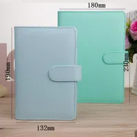 Artificial Leather Cover Notepads Loose-leaf Notebooks Paperless File Folder Organizer Macaron A6 Notebook Binder Notepad Supplies