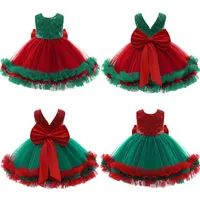 Kızın Elbiseleri Doğan Noel Bebek Kız Elbise Fantezi Parti Kostümleri Örgü Sequins Küçük Prenses 1 2 3 4 5 Yıl Çocuk Giyim