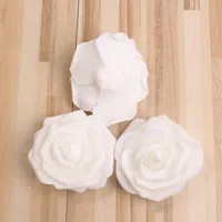 10pcs-100pcs White PE Foam Rose Flower Head Artificial Rose For Home Decorative Flower Wreaths Wedding Party DIY Decoration 422 V2