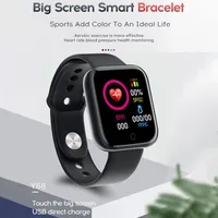 2021 Y68 Smart Watch Band Fitness Armband Armband Aktivitet Tracker Hjärtfrekvens Monitor Blodtryck Bluetooth SmartBand för smartphones