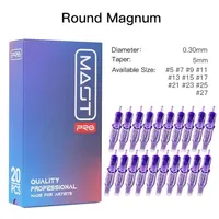20pcs 10 0.30mm MAST Pro Sterilized Round Magnum RM Tattoo Needles Permanent Makeup PMU Cartridge Accessories 220119