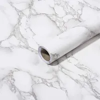 Art3D 120inx15.8in autoadesivo casca e vara papel de parede para celular para cozinha contador de mesa de jantar cinza papel de mármore matt