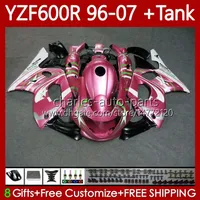 Bodywork + Tanque para Yamaha Thundercat YZF600R YZF 600R 600 R 1996 1997 1998 1999 2000 2001 Corpo 86No.160 YZF-600R 96 02 03 04 05 06 07 YZF600-R 96-2007 Fairing Rosa Branco