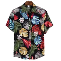 Männer Hawaiianisches Hemd Casual Wild Tropical Button Top Kurzarm Camisa 2021 Sommer Strand Streetwear Bluse Herrenhemden