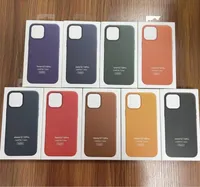 Con la funci￳n MagSafe PU Cases de tel￩fonos celulares de cuero Cubre original para iPhone 12 13 14 Pro Max 11 XR 6 8 Plus