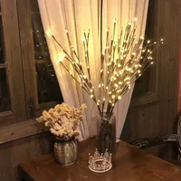 Lampe de branche de saule LED 20 ampoules batterie powered String corder à vase remplissage saule rameau de la branche lumière de la fête de Noël décoration de Noël