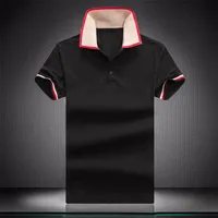 망 폴로 셔츠 2021 남성 캐주얼 폴로스 패션 편지 인쇄 자수 여름 티셔츠 높은 거리 코튼 크기 M-3XL
