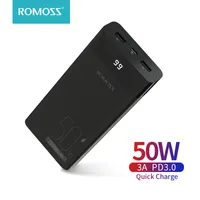 Romoss PPD20 50W Power Bank 20000MAH PD QC Charge rapide 20000 MAH Powerbank Portable Chargeur externe pour ordinateur portable iPhone Xiaomi