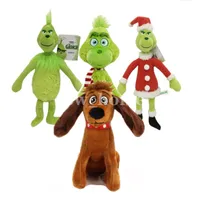 Party Favor Grinch Stole Plush Toys Stuffed Toy Max Dog Doll Soft Stuffed Cartoon Animal Peluche För Kids Julklappar