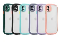 Moda Mała ładna talia Przypadki Matte Clear Telefon Case Przezroczysta Skóra Cześć Ochraniacz Ochraniacz dla iPhone 12 Mini Pro Max