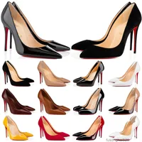 2022 2021 Женщины на высоком каблуке Обувь на каблуках Обувь красных дна Таким образом, Kate Designers Styles Stiletto каблуки 8 10 12 см натуральные кожаные точечные насосы насос