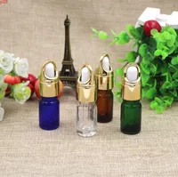5 ml Vidrio de vidrio Paquete de perfume Botellas de gotero Grado superior Mini Parfume Aceite Esencial Embalaje Embalaje Contenedores Cantidad