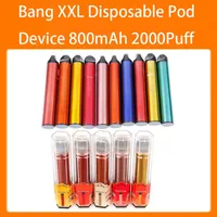 Bang XXL Disposable Cigarettes Pod Device 800mAh 2000Puff XXTRA Prefilled 6ml Vape Stick Pen Portable Mini Vapor System a02