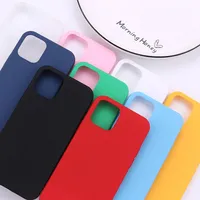Colores de dulces ultra delgados Cajones de teléfono suave TPU Clear Cover Multi Color Matte Back Case para iPhone 7 8Plus XR X MAX 11 12 13 14 PRO