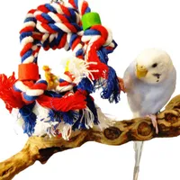 Andere vogellevering kleurrijke duurzame papegaai kooien kauwen speelgoed opknoping touw permanent training speelgoed huisdier