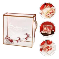 Gift Wrap 5st Creative Christmas Portable Candy Boxes Transparent Packing