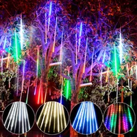 Струны водонепроницаемые метеорные дождевые трубки светодиодные световые лампы рождественская елка фестроф
